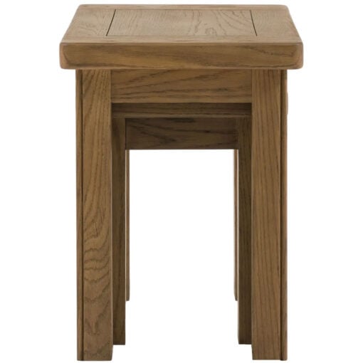 Rustic Country Dark Oak Wood Set Of 2 Nesting Side Tables End Tables Rustic Country Dark Oak Wood Set Of 2 Nesting Side Tables End Tables