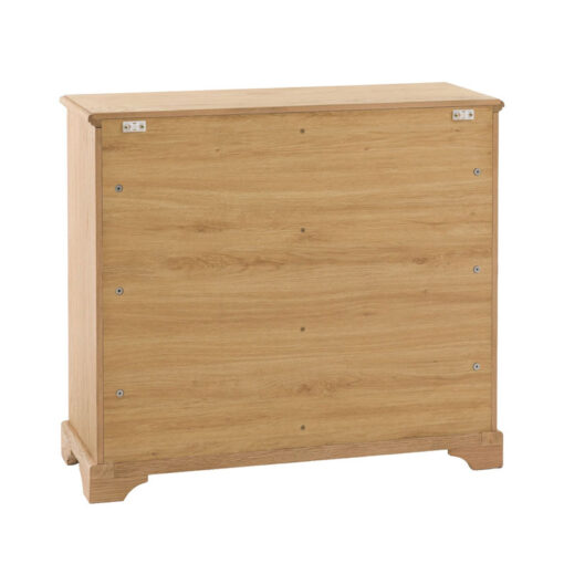 Rustic Country Farmhouse Light Oak Wood 1 Door 4 Drawer Small Sideboard Cabinet