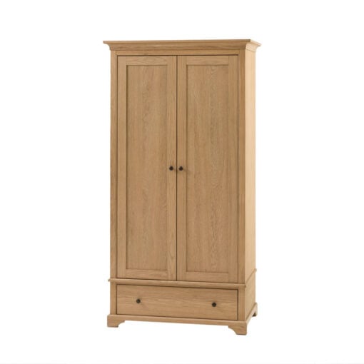 Rustic Country Farmhouse Light Oak Wood 1 Drawer 2 Door Large Wardrobe 187cm Rustic Country Farmhouse Light Oak Wood 1 Drawer 2 Door Large Wardrobe 187cm