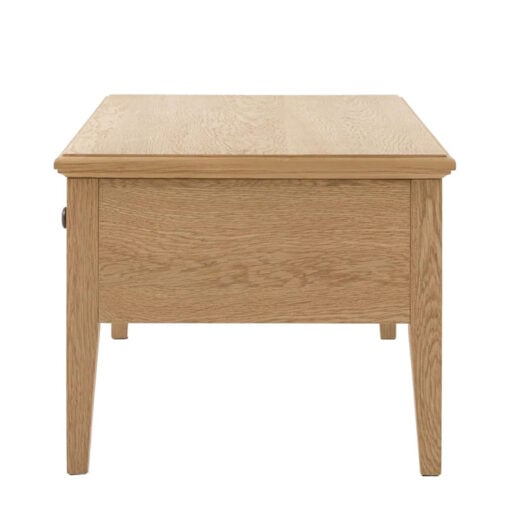 Rustic Country Farmhouse Light Oak Wood 1 Drawer Rectangular Coffee Table 100cm Rustic Country Farmhouse Light Oak Wood 1 Drawer Rectangular Coffee Table 100cm