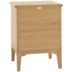 Rustic Country Farmhouse Light Oak Wood 2 Drawer Bedside Cabinet Side Table