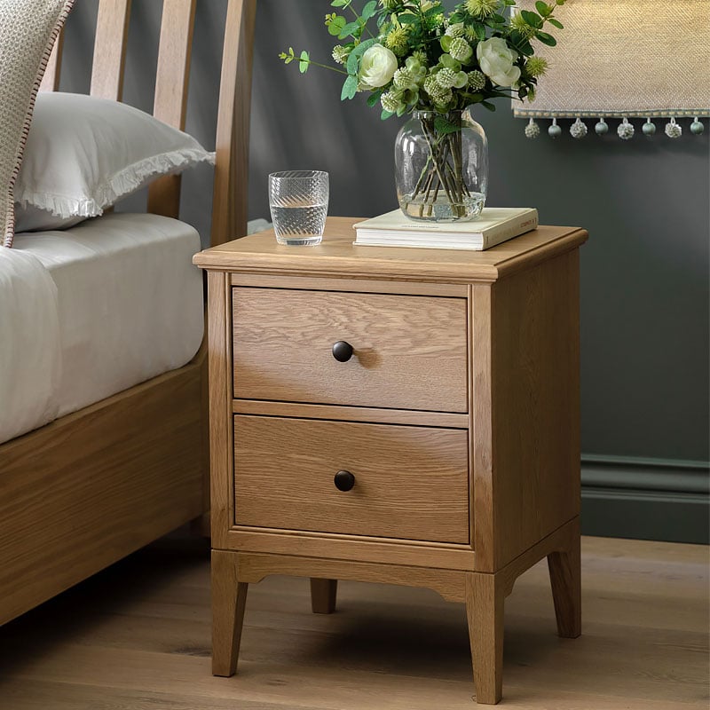 Rustic Country Farmhouse Light Oak Wood 2 Drawer Bedside Cabinet Side Table Rustic Country Farmhouse Light Oak Wood 2 Drawer Bedside Cabinet Side Table