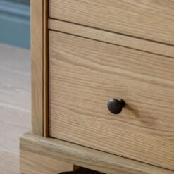 Rustic Country Farmhouse Light Oak Wood 3 Drawer Chest Of Drawers