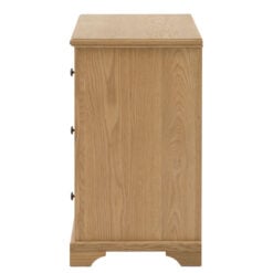 Rustic Country Farmhouse Light Oak Wood 3 Drawer Chest Of Drawers