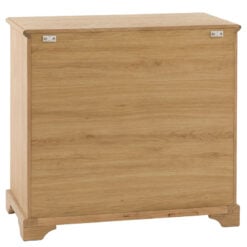 Rustic Country Farmhouse Light Oak Wood 3 Drawer Chest Of Drawers