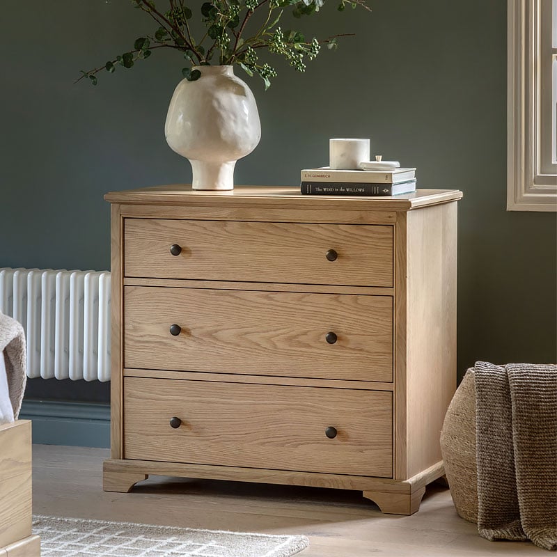 Rustic Country Farmhouse Light Oak Wood 3 Drawer Chest Of Drawers Rustic Country Farmhouse Light Oak Wood 3 Drawer Chest Of Drawers