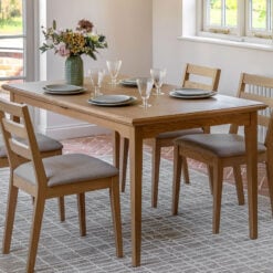 Rustic Country Farmhouse Light Oak Wood 8 Seater Extending Dining Table 150cm - 200cm Rustic Country Farmhouse Light Oak Wood 8 Seater Extending Dining Table 150cm - 200cm