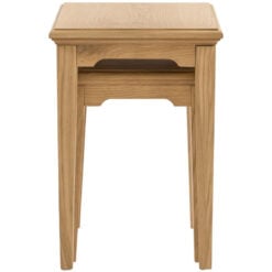 Rustic Country Farmhouse Light Oak Wood Set Of 2 Nesting Side Tables