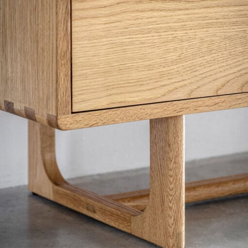 Rustic Scandi Japandi Light Oak Wood 4 Door Large Sideboard 170cm