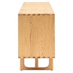 Rustic Scandi Japandi Light Oak Wood 4 Door Large Sideboard 170cm