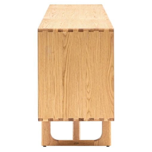 Rustic Scandi Japandi Light Oak Wood 4 Door Large Sideboard 170cm