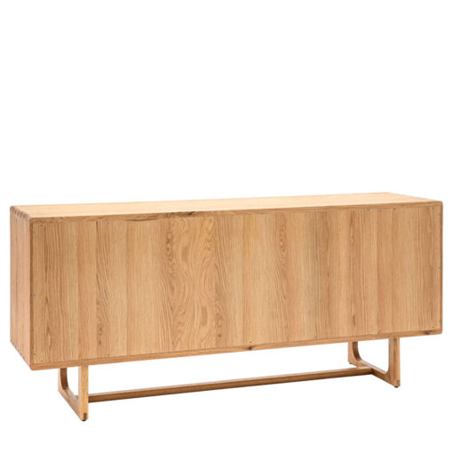 Rustic Scandi Japandi Light Oak Wood 4 Door Large Sideboard 170cm