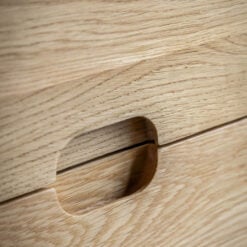 Rustic Scandi Japandi Light Oak Wood 5 Drawer Chest Of Drawers