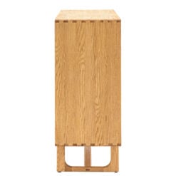 Rustic Scandi Japandi Light Oak Wood 5 Drawer Chest Of Drawers