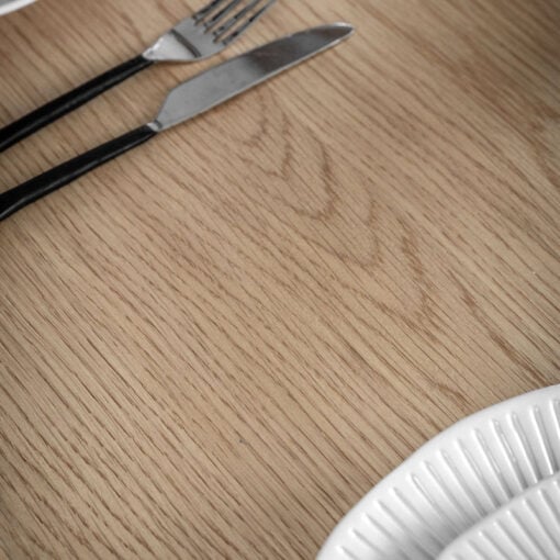 Rustic Scandi Japandi Light Oak Wood 6-8 Seater Dining Table 180cm