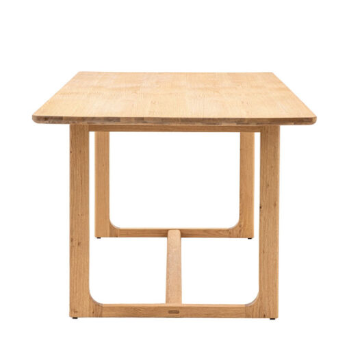 Rustic Scandi Japandi Light Oak Wood 6-8 Seater Dining Table 180cm