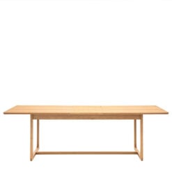 Rustic Scandi Japandi Light Oak Wood 8 - 10 Seater Extending Dining Table 200cm - 250cm