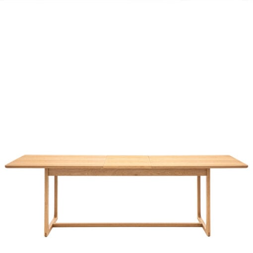 Rustic Scandi Japandi Light Oak Wood 8 - 10 Seater Extending Dining Table 200cm - 250cm