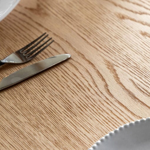 Rustic Scandi Japandi Light Oak Wood 8 - 10 Seater Extending Dining Table 200cm - 250cm