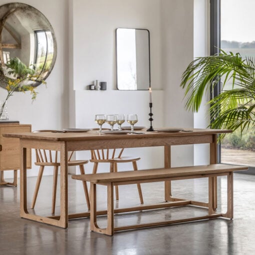 Rustic Scandi Japandi Light Oak Wood 8 - 10 Seater Extending Dining Table 200cm - 250cm