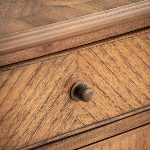 Rustic Country Farmhouse Dark Brown Mindi Wood 3 Drawer 3 Door Large Sideboard 170cm