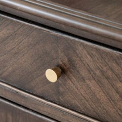 Rustic Country Farmhouse Dark Coffee Brown Mindi Wood 3 Drawer 3 Door Large Sideboard 170cm