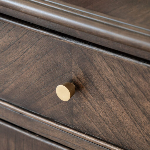 Rustic Country Farmhouse Dark Coffee Brown Mindi Wood 3 Drawer 3 Door Large Sideboard 170cm