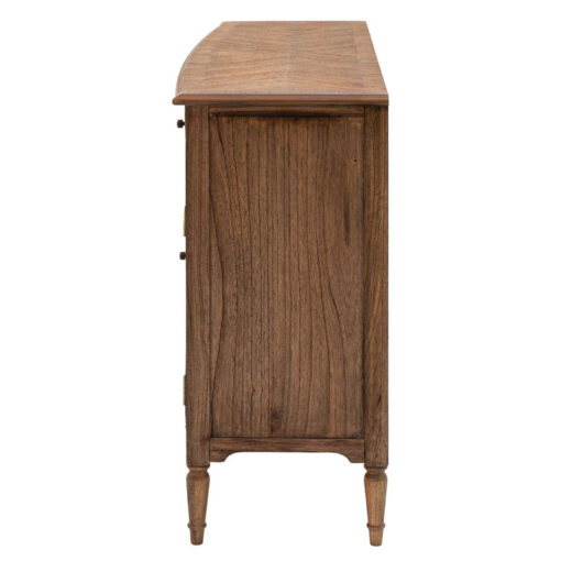 Rustic Country Farmhouse Dark Brown Mindi Wood 3 Drawer 3 Door Large Sideboard 170cm