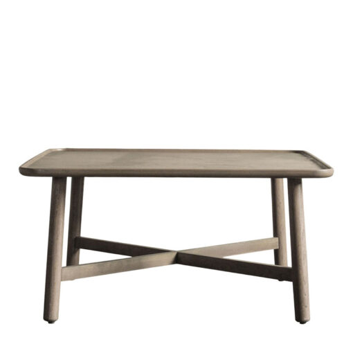 Rustic Scandi Japandi Solid Light Grey Oak Wood Square Coffee Table 80cm Rustic Scandi Japandi Solid Light Grey Oak Wood Square Coffee Table 80cm
