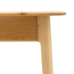 Rustic Scandi Japandi Solid Light Oak Wood 1 Drawer Desk Dressing Table 130cm