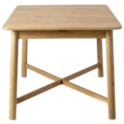 Rustic Scandi Japandi Solid Light Oak Wood 6 Seater Dining Table 150cm