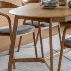 Rustic Scandi Japandi Solid Light Oak Wood Extending Oval 8 Seater Dining Table 200cm - 250cm