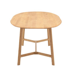 Rustic Scandi Japandi Solid Light Oak Wood Extending Oval 8 Seater Dining Table 200cm - 250cm