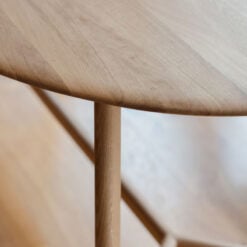 Rustic Scandi Japandi Solid Light Oak Wood Oval 6 Seater Dining Table 180cm