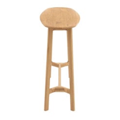 Rustic Scandi Japandi Solid Light Oak Wood Slim Oval Console Table 120cm