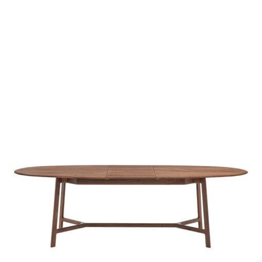Rustic Scandi Japandi Solid Walnut Dark Brown Wood Extending Oval 8 Seater Dining Table 200cm - 250cm Rustic Scandi Japandi Solid Walnut Dark Brown Wood Extending Oval 8 Seater Dining Table 200cm - 250cm