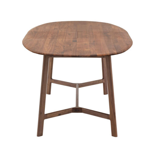 Rustic Scandi Japandi Solid Walnut Dark Brown Wood Extending Oval 8 Seater Dining Table 200cm - 250cm Rustic Scandi Japandi Solid Walnut Dark Brown Wood Extending Oval 8 Seater Dining Table 200cm - 250cm