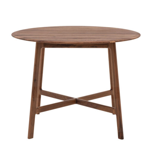 Rustic Scandi Japandi Solid Walnut Dark Brown Wood Round 4 Seater Dining Table 100cm Rustic Scandi Japandi Solid Walnut Dark Brown Wood Round 4 Seater Dining Table 100cm