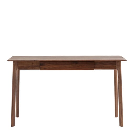 Rustic Scandi Japandi Walnut Dark Brown Wood 1 Drawer Desk Dressing Table 130cm Rustic Scandi Japandi Walnut Dark Brown Wood 1 Drawer Desk Dressing Table 130cm