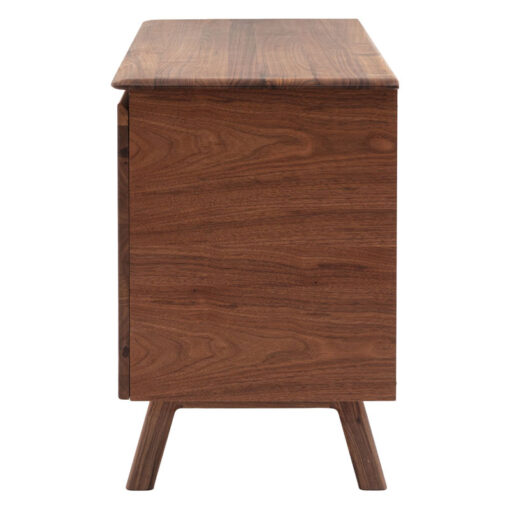 Rustic Scandi Japandi Walnut Dark Brown Wood 2 Door Small Sideboard 116cm Rustic Scandi Japandi Walnut Dark Brown Wood 2 Door Small Sideboard 116cm