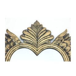 Antique Gold Metal Feathered Winged Sacred Heart Large Wall Mirror 102cm