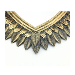 Antique Gold Metal Feathered Winged Sacred Heart Large Wall Mirror 102cm