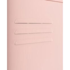 Boho Industrial Baby Pink Metal Locker Style 1 Door Narrow Tall Cabinet Wardrobe 180cm