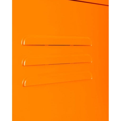 Boho Industrial Burnt Orange Metal Locker Style 1 Door Narrow Tall Cabinet Wardrobe 180cm