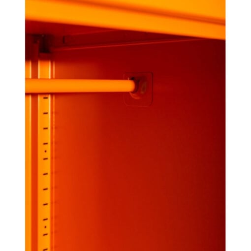 Boho Industrial Burnt Orange Metal Locker Style 1 Door Narrow Tall Cabinet Wardrobe 180cm
