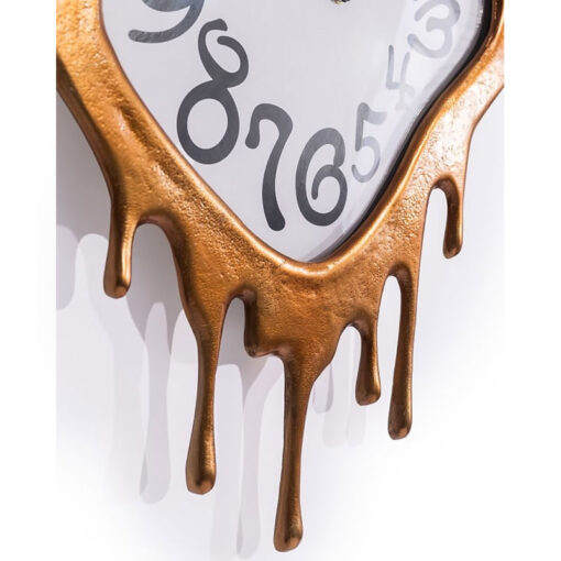 Dali Antique Gold Metal Abstract Drip Large Wall Clock 61cm