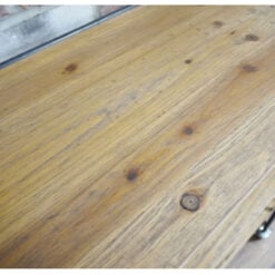 Industrial Black Metal And Solid Wood Cage Style 3 Tier Large Shelving Unit Bookcase Drinks Trolley With Wheels