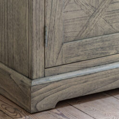 Rustic Country Farmhouse Light Mindy Wood Parquet 1 Drawer 2 Door Small Sideboard Cabinet 96cm