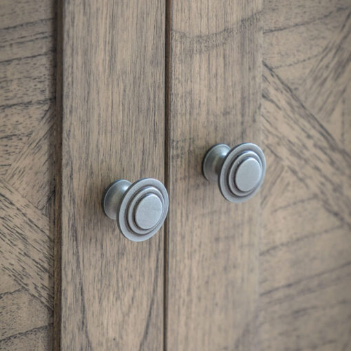 Rustic Country Farmhouse Light Mindy Wood Parquet 1 Drawer 2 Door Small Sideboard Cabinet 96cm