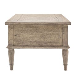 Rustic Country Farmhouse Light Mindy Wood Parquet 1 Push Drawer Large Coffee Table 120cm